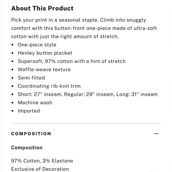 Pink Striped Women's Thermal Henley Long Onesie - Picture 4 of 4